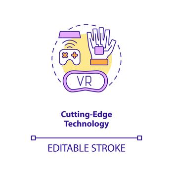 Cutting edge technology concept icon