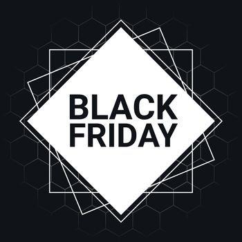 black friday flyer with geometric shapes
