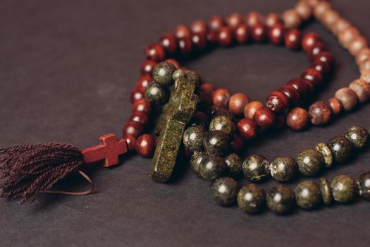 rosary beads orthodox cross close-up christianity faith the bible