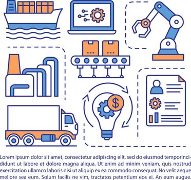 Industry article page vector template