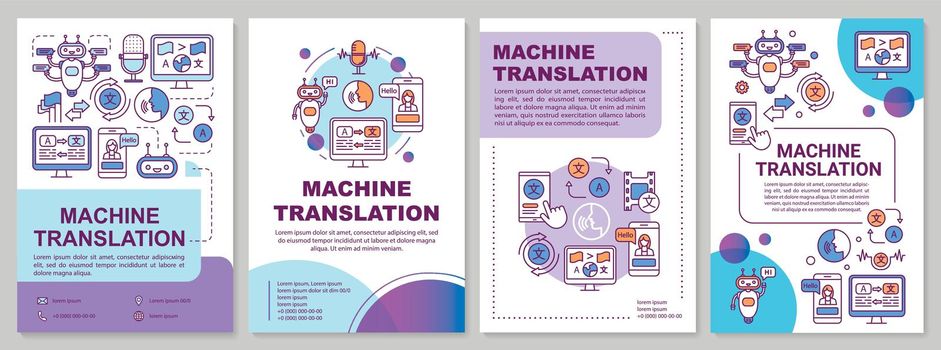 Machine translation brochure template layout