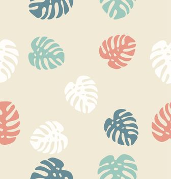 Tropical palm leaves Endless Background