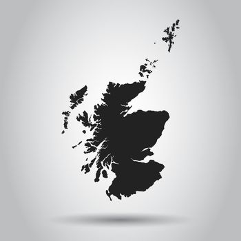 Scotland vector map. Black icon on white background.