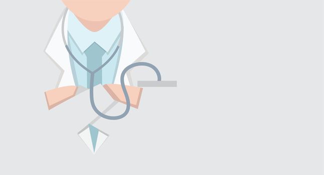 close up Doctor with stethoscope Medical vector