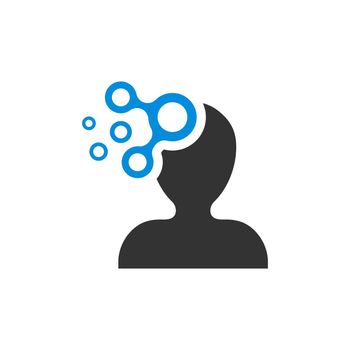 Mind people icon in flat style. Human frustration vector illustration on white isolated background. Mind thinking business concept.