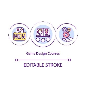 Game design courses concept icon