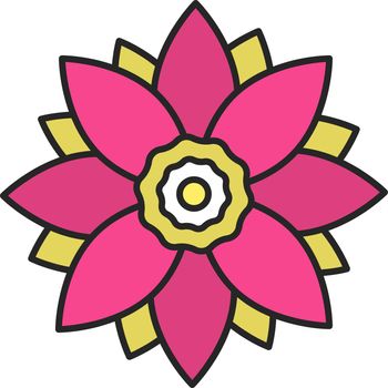 Lotus flower color icon