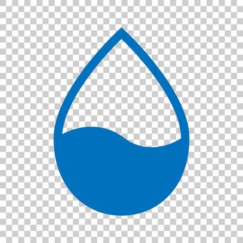Water drop icon in flat style. Raindrop vector illustration on isolated background. Droplet water blob business concept.