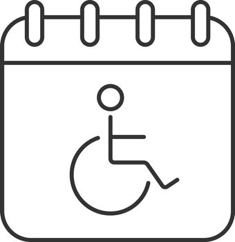 Disability day linear icon