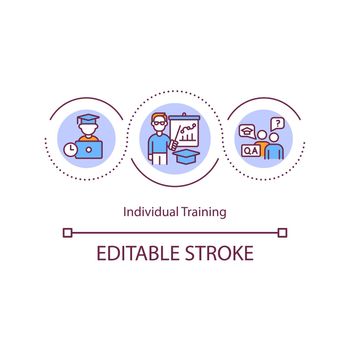 Individual training concept icon