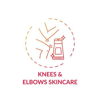 Knees and elbows skincare concept icon
