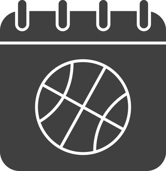 Basketball championship date glyph icon