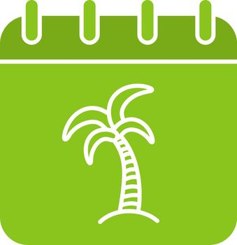 Vacations days glyph color icon