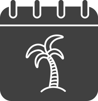 Vacations days glyph icon