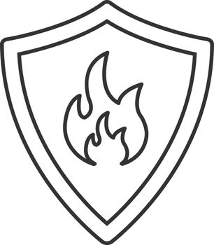 Firefighters badge linear icon
