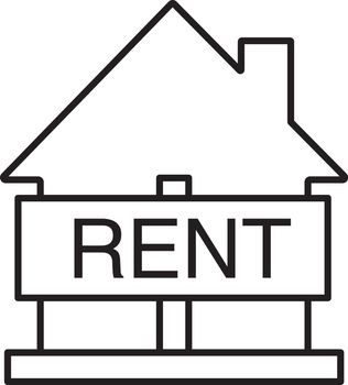House for rent linear icon