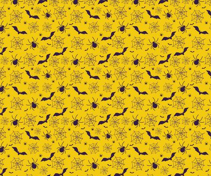 Scary Halloween pattern design illustration for background
