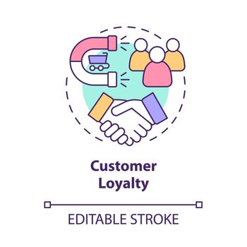 Customer loyalty concept icon