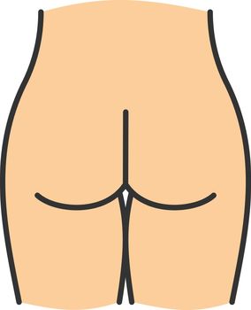 Buttocks color icon