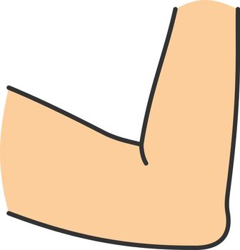 Elbow joint color icon
