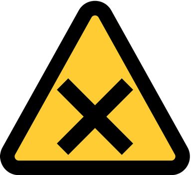 Hazard warning attention sing. symbol icon vector illustration