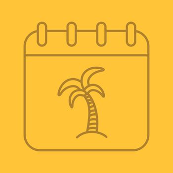 Vacations days linear icon