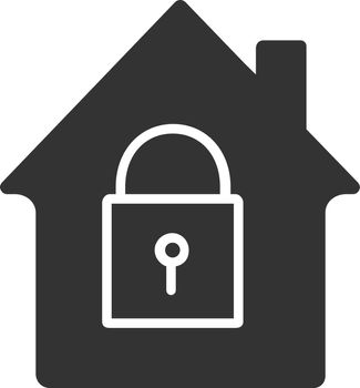 Locked house glyph icon
