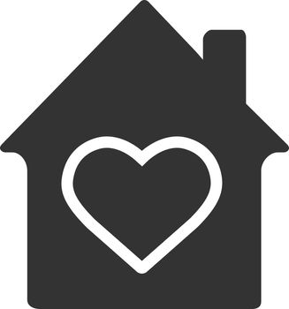 Family house glyph icon