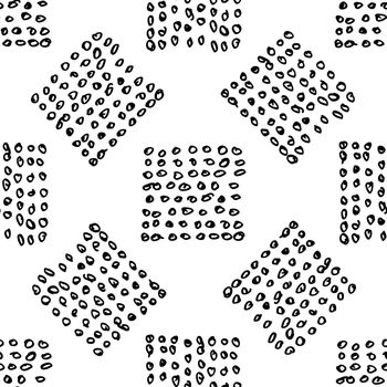 Vector seamless pattern brush stripes Black color on white background. Hand painted grange texture. Ink geometric elements. Fashion modern style. Endless fabric print.