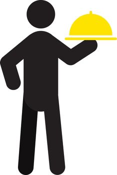 Waiter silhouette icon