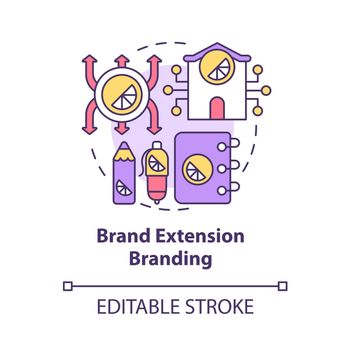 Brand extension branding concept icon