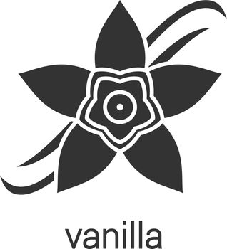 Vanilla flower glyph icon