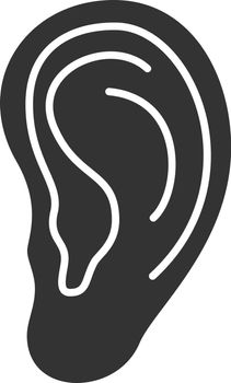 Human ear glyph icon