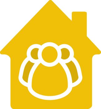 Housing cooperative glyph color icon