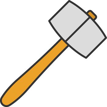 Lump hammer color icon