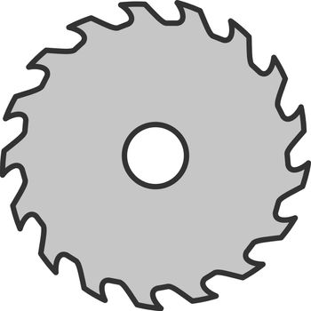 Circular saw blade color icon