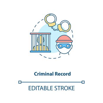 Criminal record concept icon