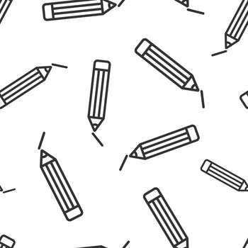 Pencil with rubber eraser icon seamless pattern background. Highlighter vector illustration. Pencil symbol pattern.