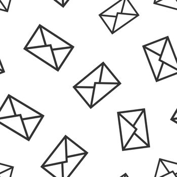 Mail envelope icon seamless pattern background. Email message vector illustration. Mailbox e-mail symbol pattern.
