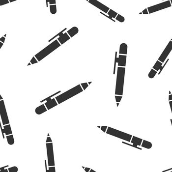 Pen icon seamless pattern background. Highlighter vector illustration. Pen symbol pattern.