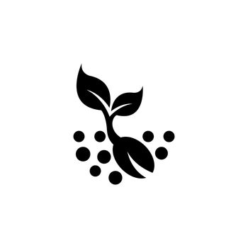 Plant Sprout, Sprouted Seed Flat Vector Icon