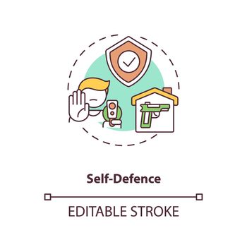 Self defense concept icon