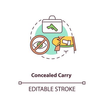 Concealed carry concept icon