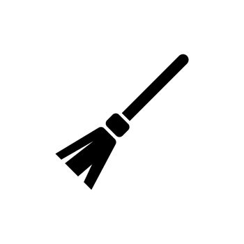 Broom, Cleaner Equipment Flat Vector Icon