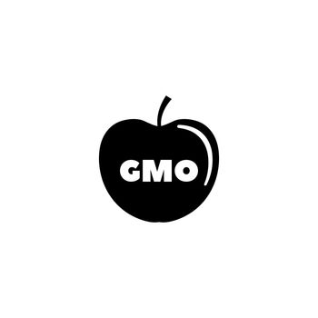 GMO Apple, Genetic Modified Eat Flat Vector Icon