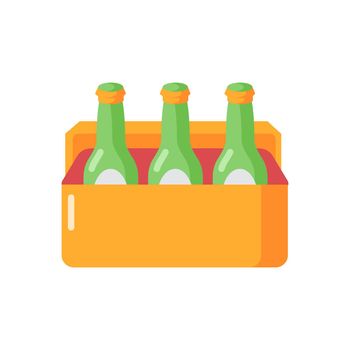Beer vector flat color icon