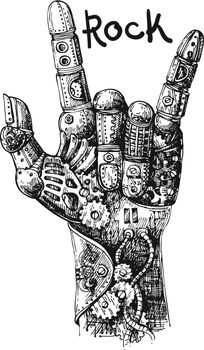 illustration mechanical hand