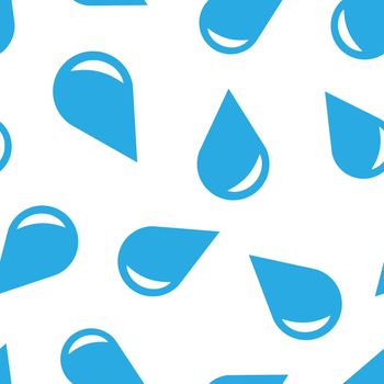 Water drop icon seamless pattern background. Raindrop vector illustration. Droplet water blob symbol pattern.