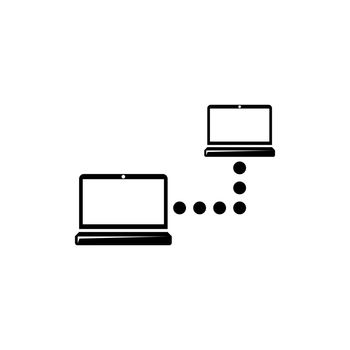 Local Computer Network, Lan Connect Flat Vector Icon