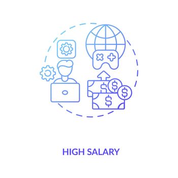 High salary concept icon